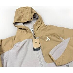 Nike ACG Wolf Tree Polartec Plus Men’s Med Full-Zip Hooded Fleece Jacket Beige